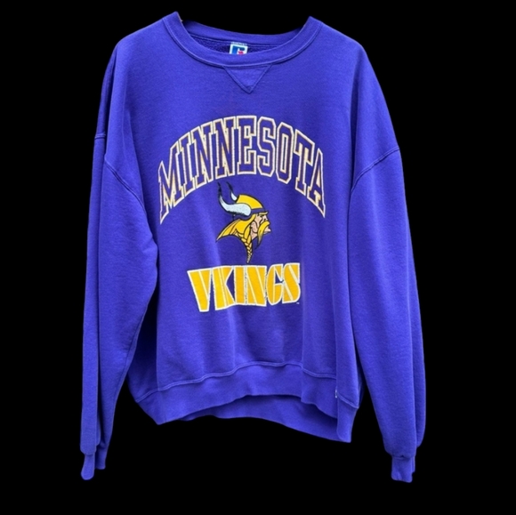 Russell Athletic Minnesota Vikings Crewneck Sweatshirt Vintage 90s Men's 2XL - Picture 1 of 3